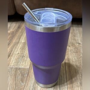 Unite Chef 30 oz Purple Stainless Steel Tumbler with Straw
